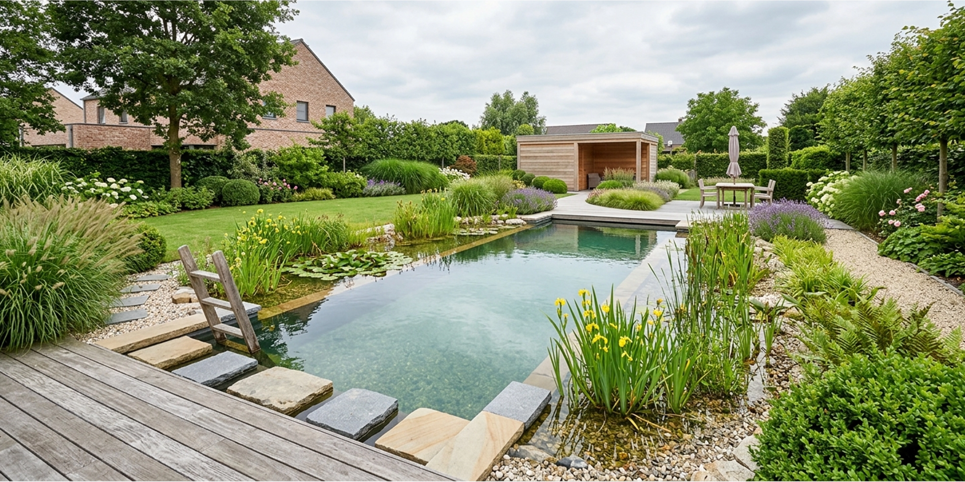 Zwemvijver in tuin